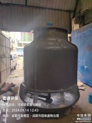四川彭山涂料厂50t玻璃钢冷却塔安装与发货