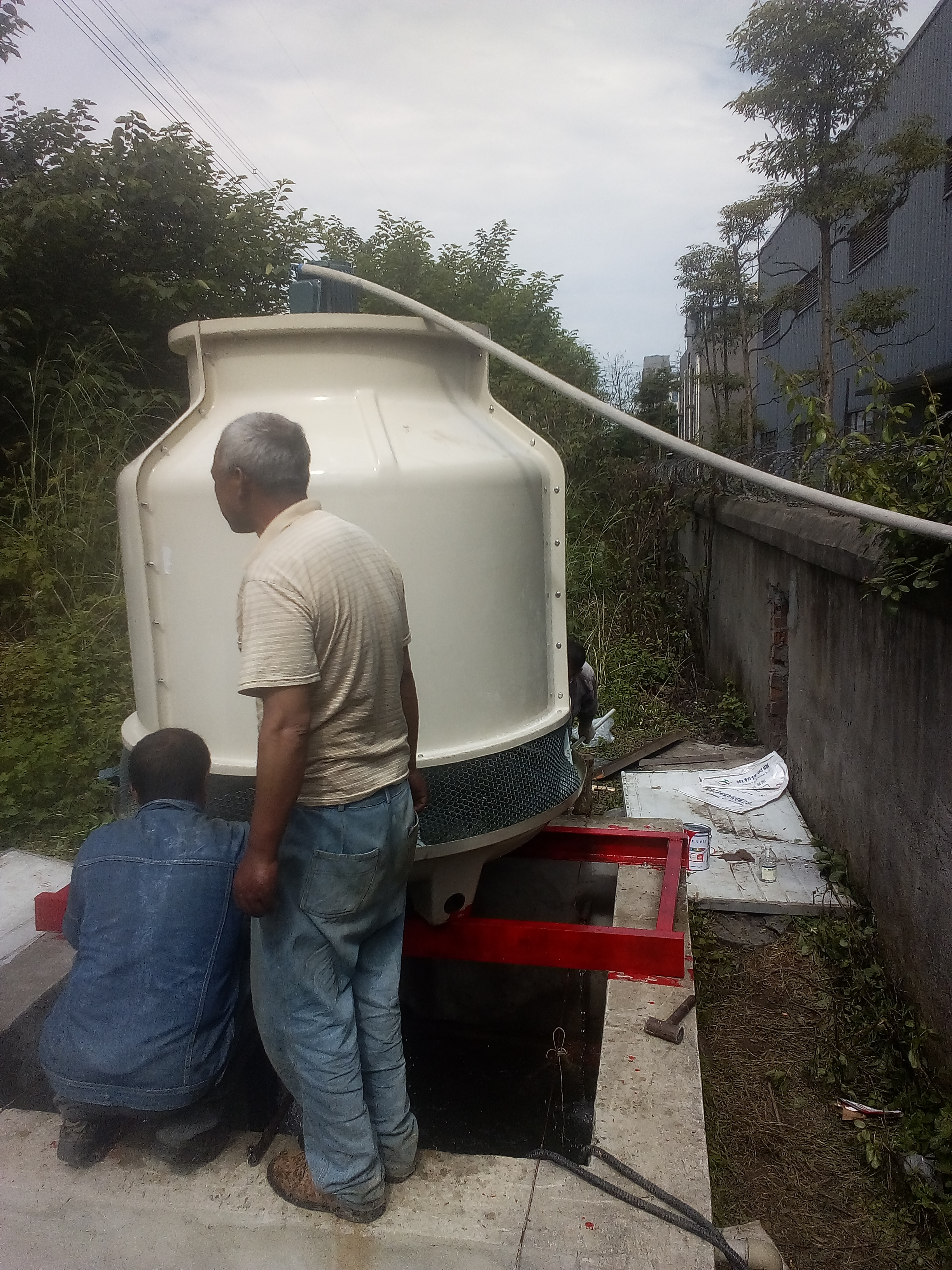 成都大邑沙渠工业园GL-40T冷却塔水循环系统工程案例