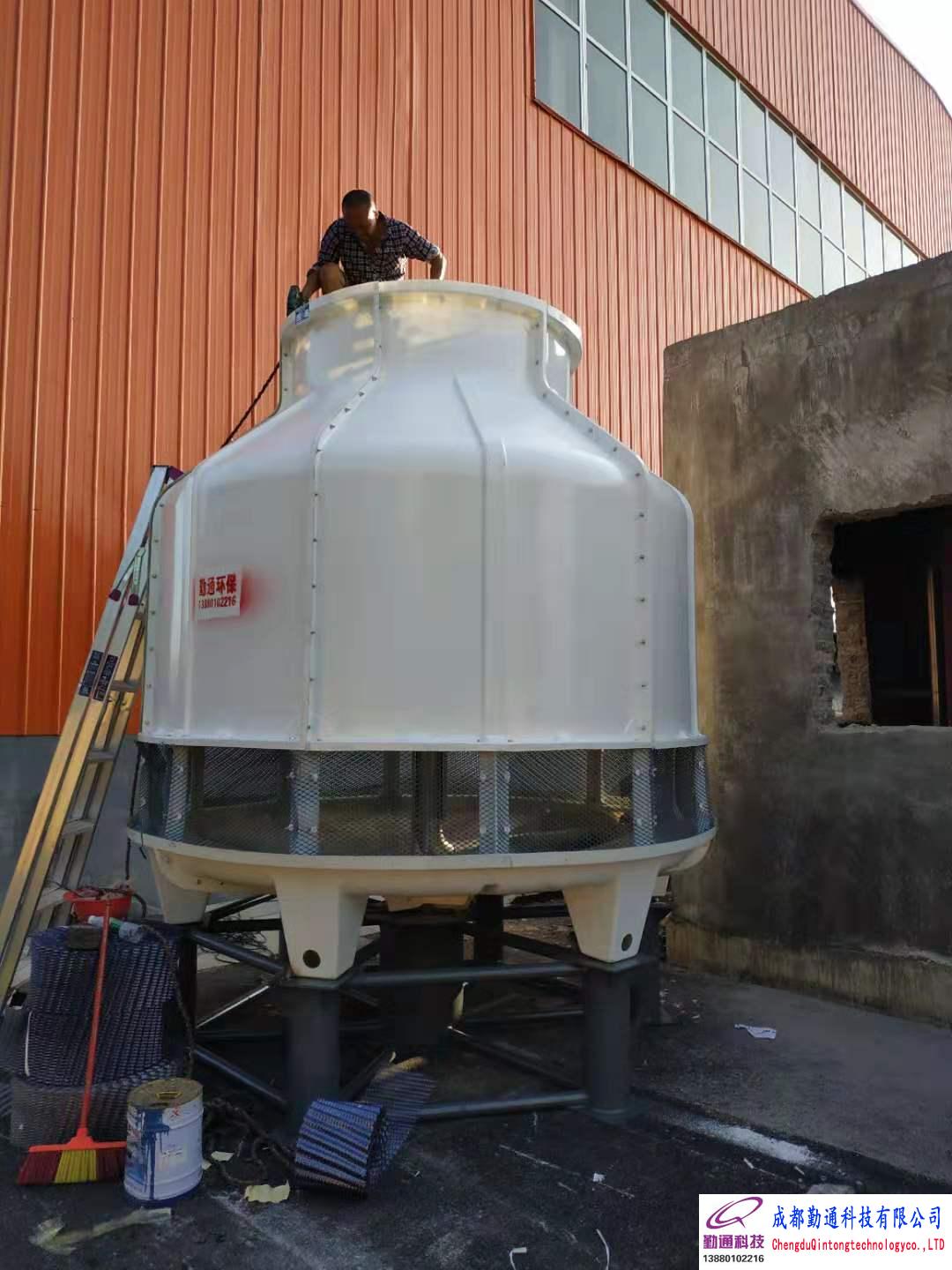 贵州盘县150T冷却塔安装现场，订购单位：贵州盘江煤电多种经营开发有限公司
