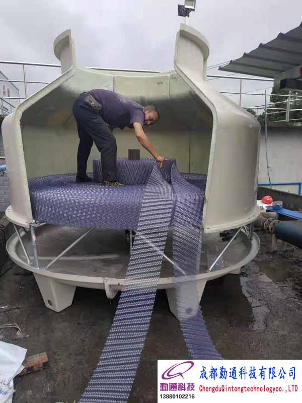 资阳冷却塔GL-100T冷却塔安装现场